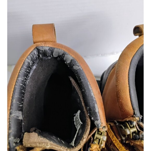 Ralph Lauren Brown & Tan Leather Duck Boots 8.5 B Womens - Picture 6 of 8